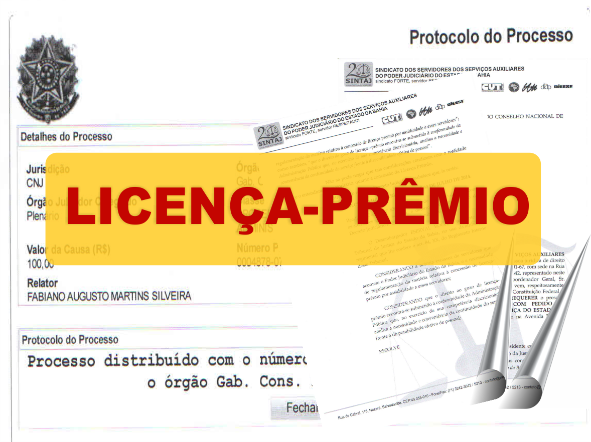 SINTAJ ingressa com PCA referente à Licença-Prêmio