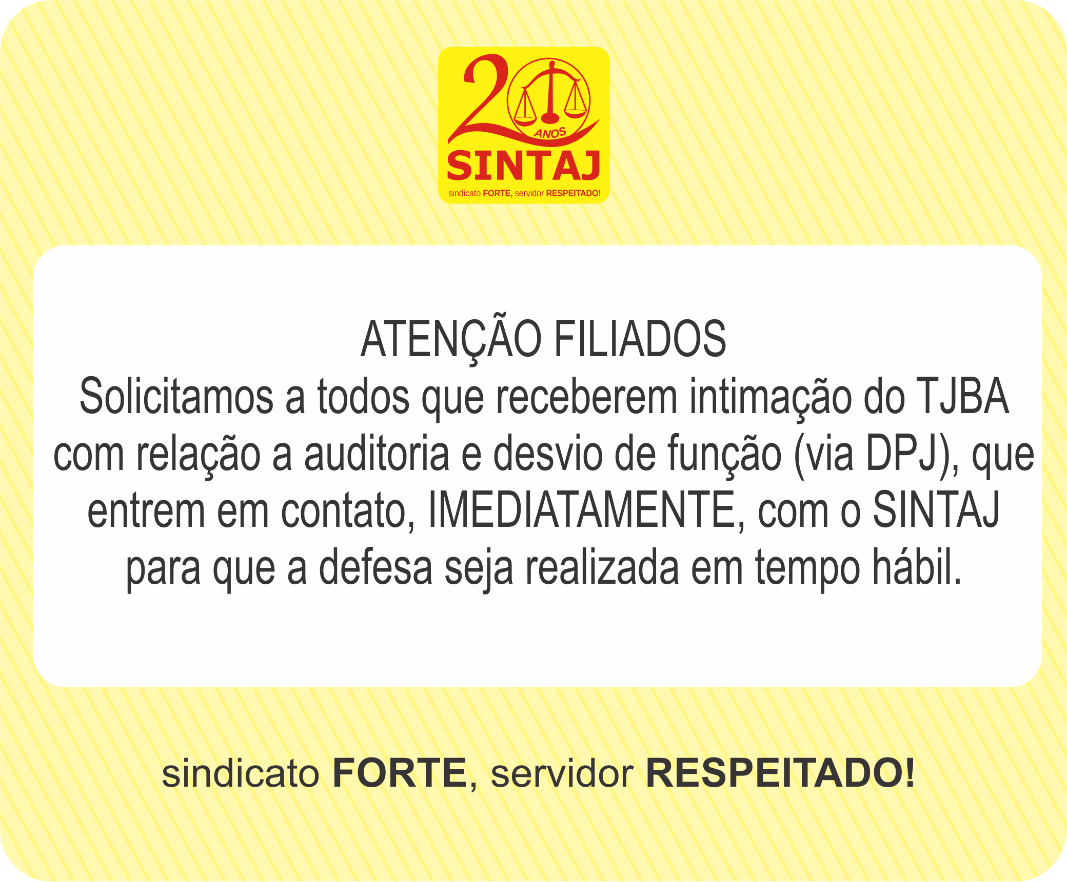 Atenção Filiados!