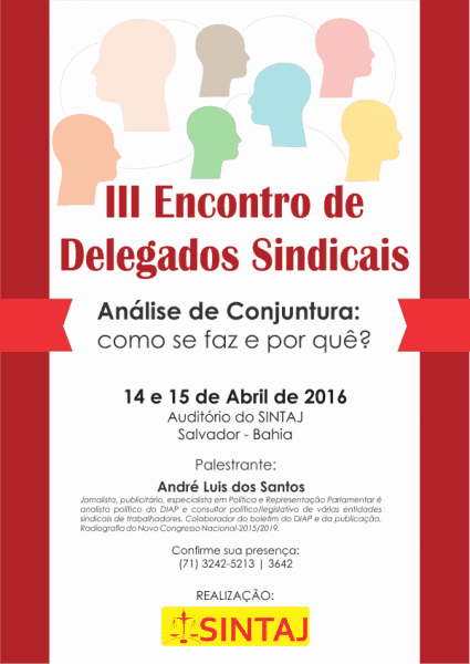 Sintaj irá realizar encontro de delegados sindicais