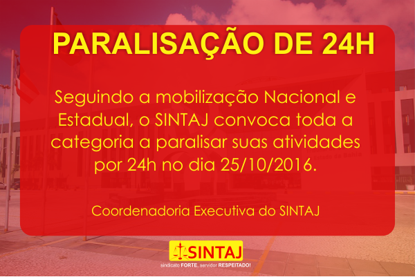Trabalhadores do Judiciário realizarão mais uma paralisação dia 25 de outubro