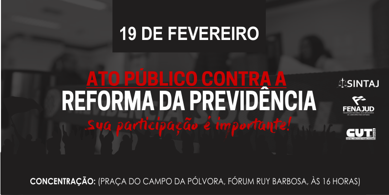 Ato público contra a Reforma da Previdência