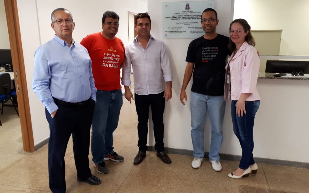 Representantes do SINTAJ participam de inauguração de Juizado de Luís Eduardo Magalhães
