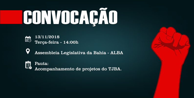 Sintaj convoca trabalhadores do Judiciário baiano para mobilização na Alba próxima terça (13)