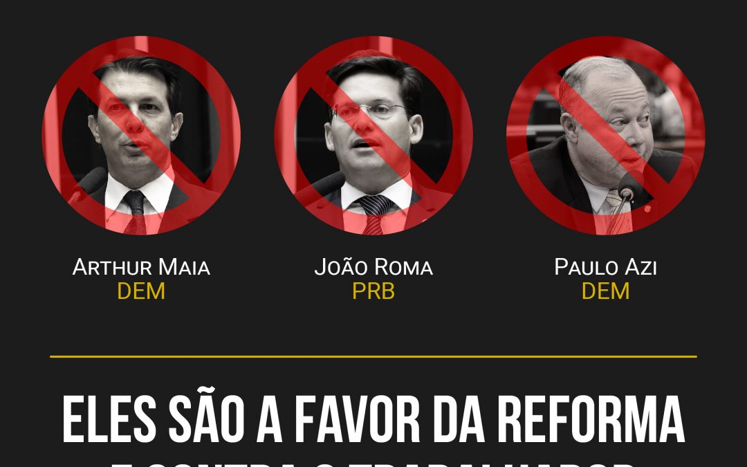 Deputados baianos que votaram a favor da reforma da previdência